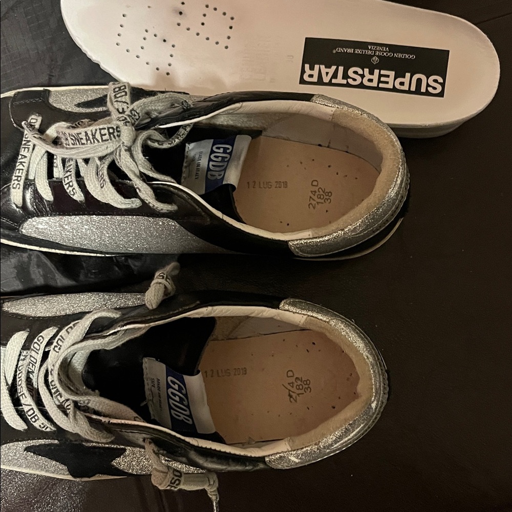 Golden Goose Black and Silver Sneakers - Picture 9 of 9